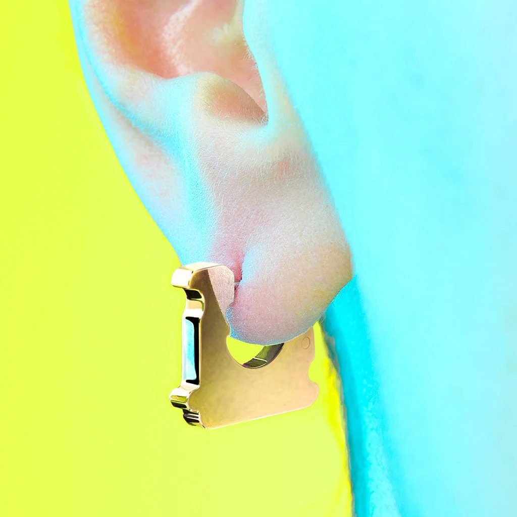 Mini Bread Tag Earring - Image 5