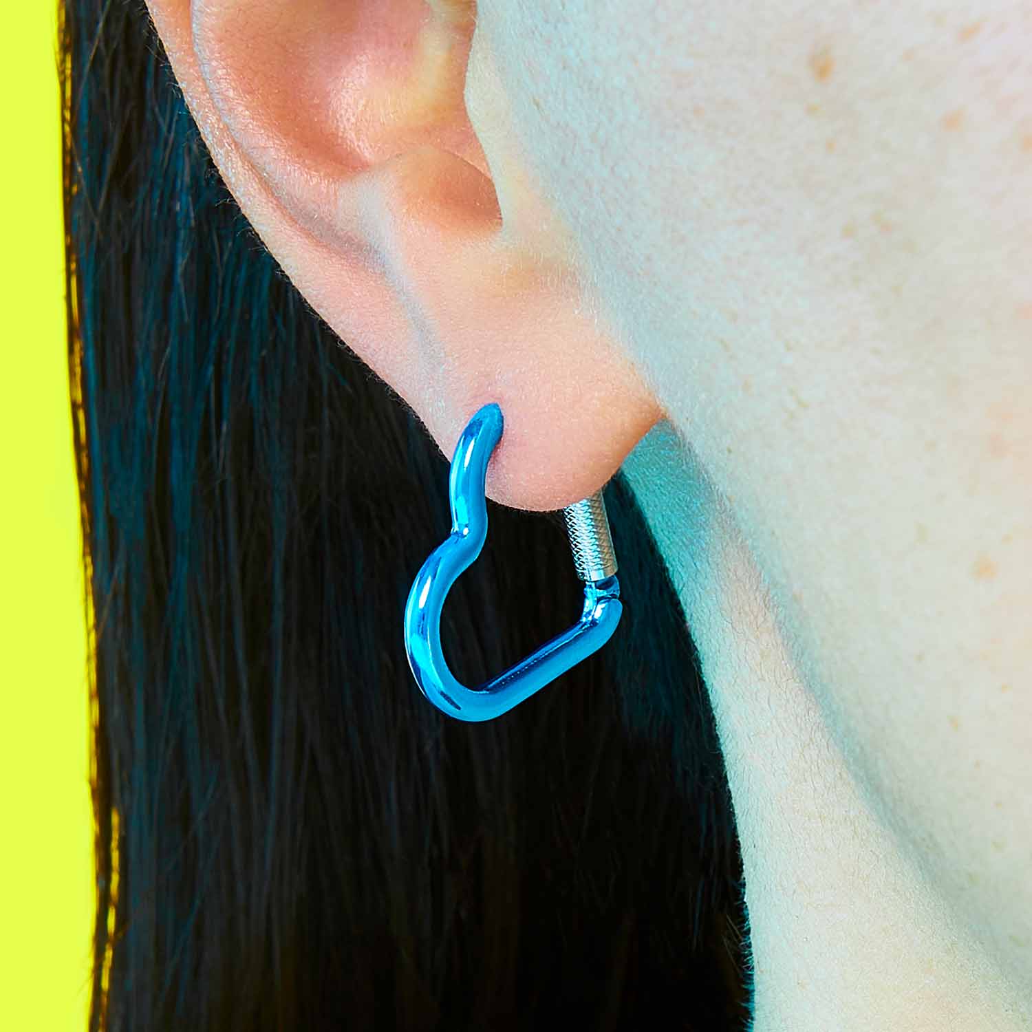 Mini Heart Carabiner Earring - Image 3