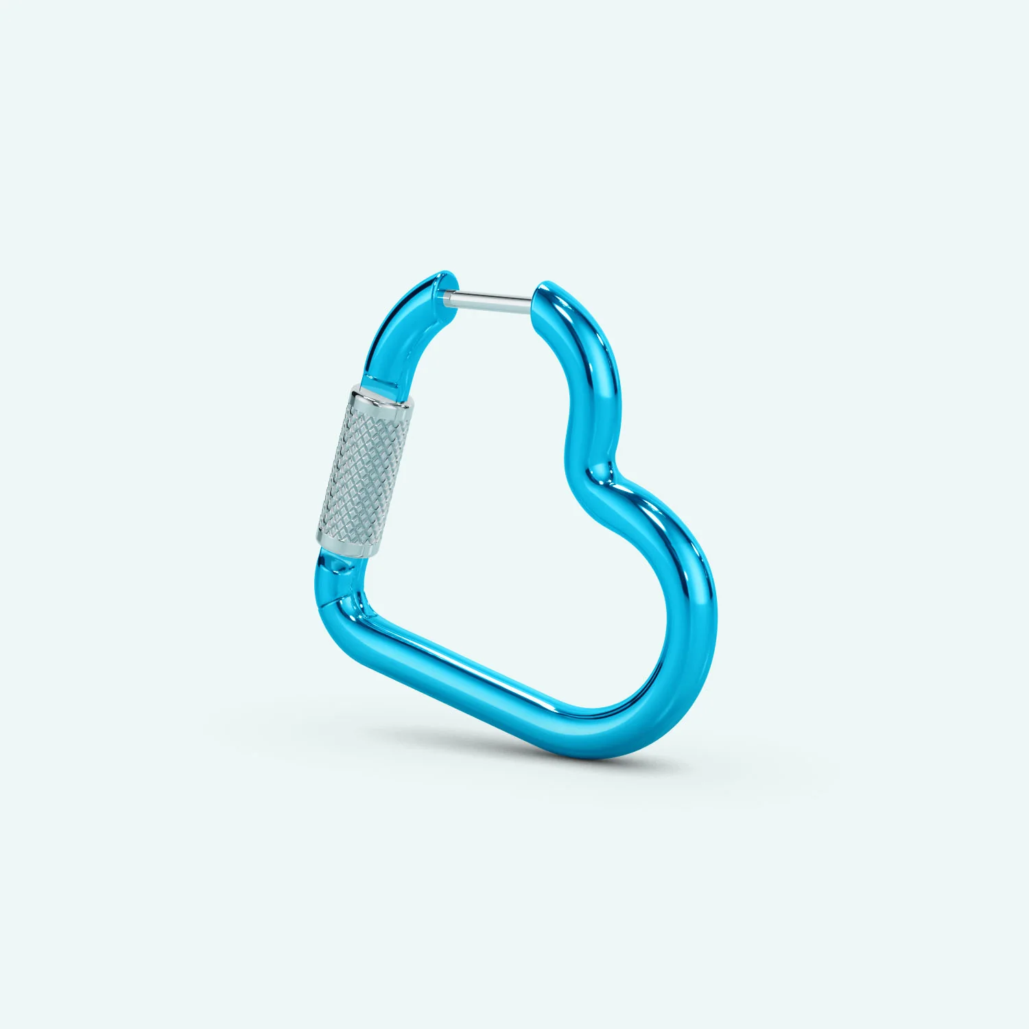 Mini Heart Carabiner Earring - Image 4