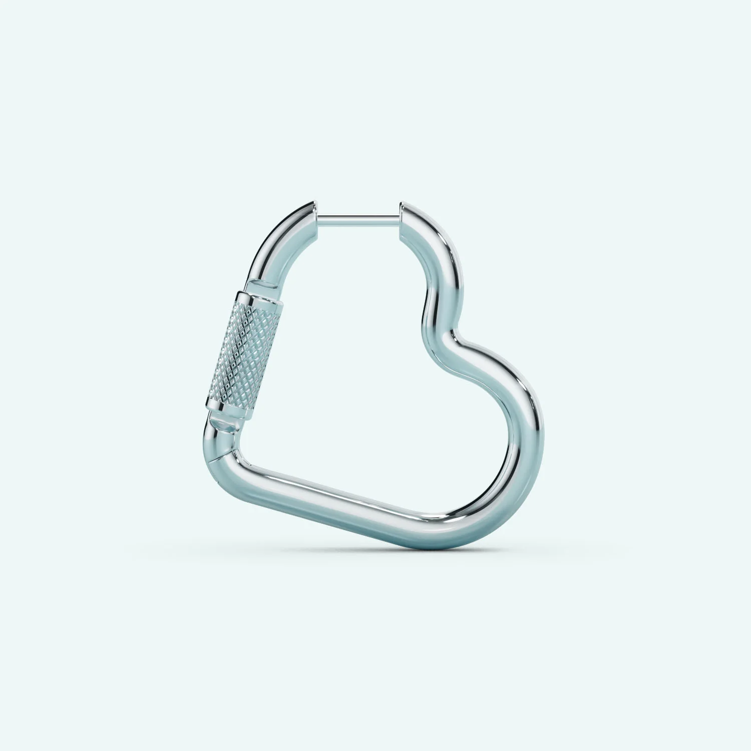 Mini Heart Carabiner Earring - Image 5