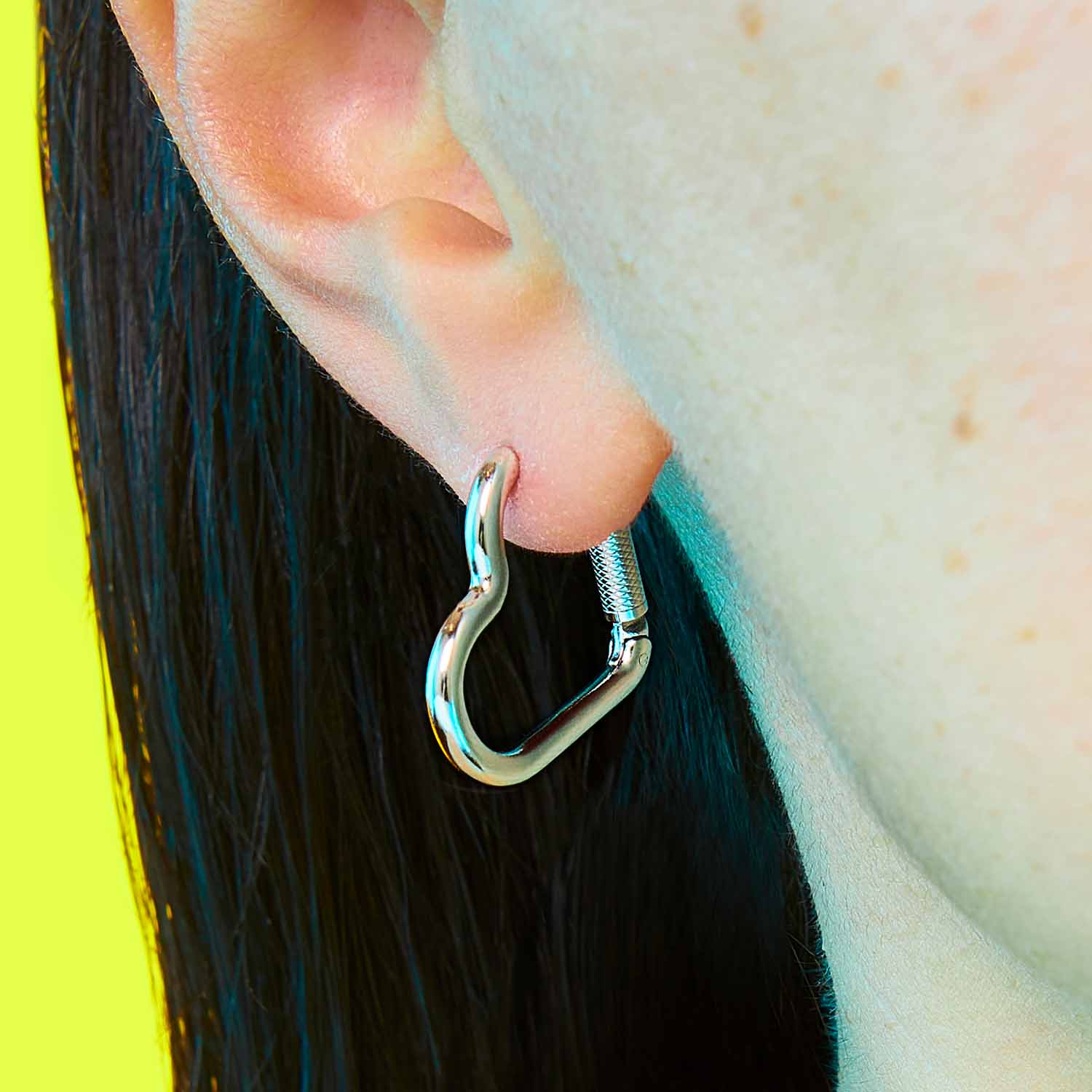 Mini Heart Carabiner Earring - Image 6