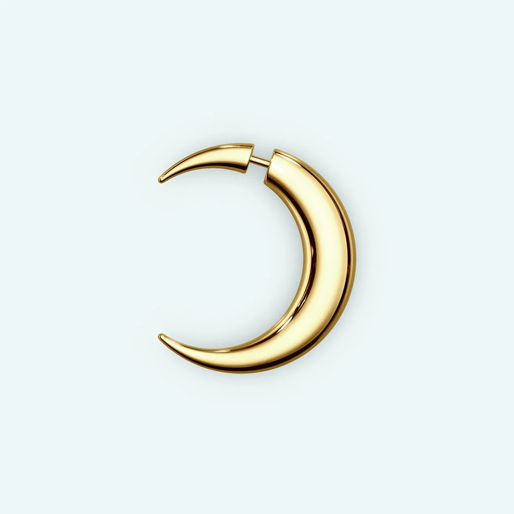 Mini Pierced Moon Earring - Image 5