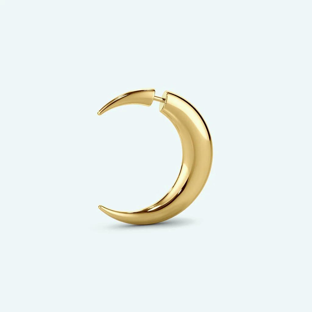 Mini Pierced Moon Earring - Image 9