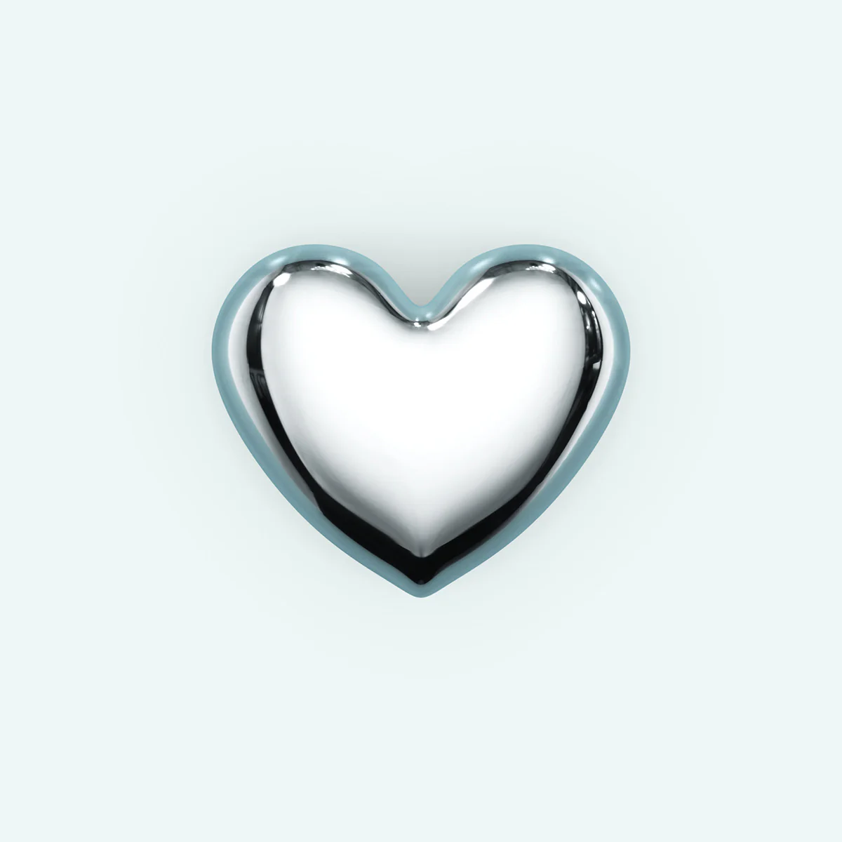 Puffy Stud Earrings - Heart - Image 3